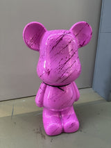 Deko Bär lila, moderne Bär-Figur lila, Höhe ca. 50 cm