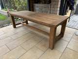 Gartentisch Landhaus , Esstisch Massivholz, Tisch Holz massiv,  Länge 220 cm