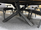 Gartentisch Teak-Holz, Gartentisch anthrazit Aluminium-Gestell, Maße 170x170 cm