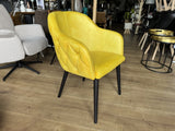 Stuhl Chesterfield gelb, Stuhl Echtleder gepolstert Chesterfield