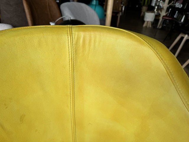 Stuhl Chesterfield gelb, Stuhl Echtleder gepolstert Chesterfield