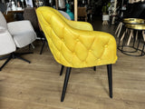 Stuhl Chesterfield gelb, Stuhl Echtleder gepolstert Chesterfield