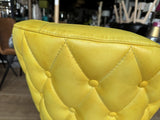 Stuhl Chesterfield gelb, Stuhl Echtleder gepolstert Chesterfield