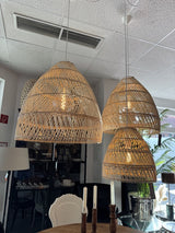 Hängelampe Rattan, Pendelleuchte Rattan, Durchmesser 50 cm