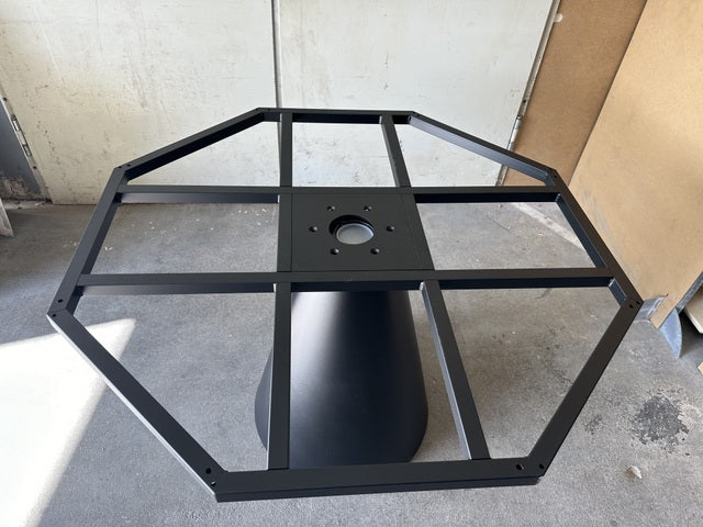 Tischgestell schwarz für einen runden Tisch, Tischfuß schwarz, Tischgestell schwarz rund, Breite 55-110 cm