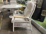 Gartensessel beige gepolstert