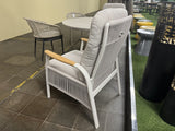 Gartensessel beige gepolstert
