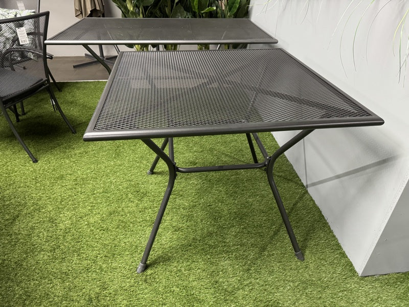 Gartentisch Metall, Metall Tisch, Metall-Gartentisch quadratisch, Maße 90x90 cm