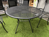 Gartentisch Metall rund, Metall Tisch rund, Metall-Gartentisch rund, Durchmesser 105 cm