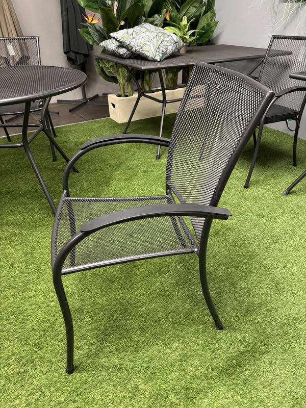 Metall Gartenstuhl, Metall Stuhl anthrazit