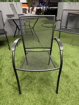 Metall Gartenstuhl, Metall Stuhl anthrazit