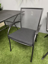 Metall Gartenstuhl, Metall Stuhl anthrazit