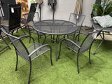Metall Gartenstuhl, Metall Stuhl anthrazit