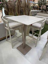Bartisch outdoor, Garten-Bartisch beige-taupe, Höhe 105 cm