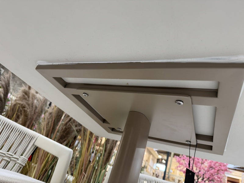 Bartisch outdoor, Garten-Bartisch beige-taupe, Höhe 105 cm