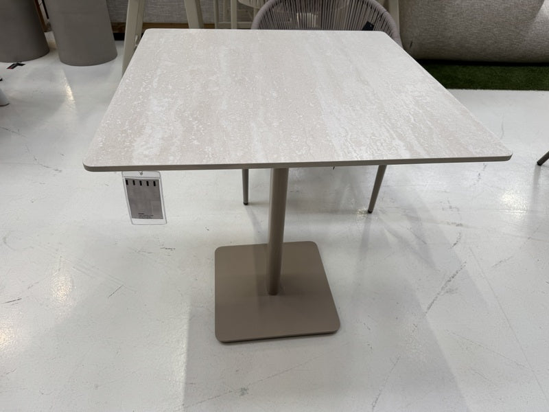 Bistrotisch outdoor, Garten-Bistrotisch beige-taupe, Maße 70x70 cm