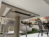 Bistrotisch outdoor, Garten-Bistrotisch beige-taupe, Maße 70x70 cm