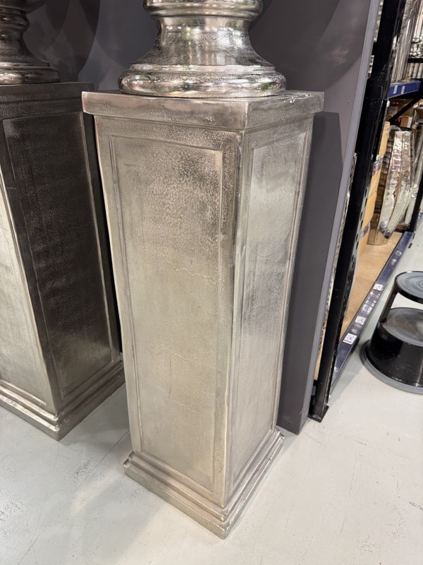 Dekosäule Silber Metall, Metall Dekosäule Silber, Höhe 120 cm