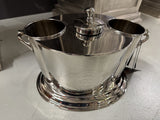 Champagner-Kühler oval, Farbe Silber, Sektkühler, Weinkühler, Ø 45 cm