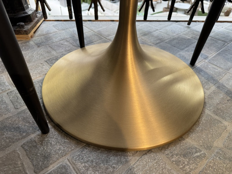 Bistrotisch Gold-Keramik, Bistrotisch Keramik-Marmoroptik, Maße 70x70 cm