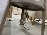 Stehlampe Holz Landhaus,  Stehleuchte mit Lampenschirm, Höhe 195 cm
