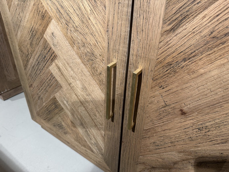 Vitrine Eiche, Geschirrschrank Eiche, Breite 110 cm