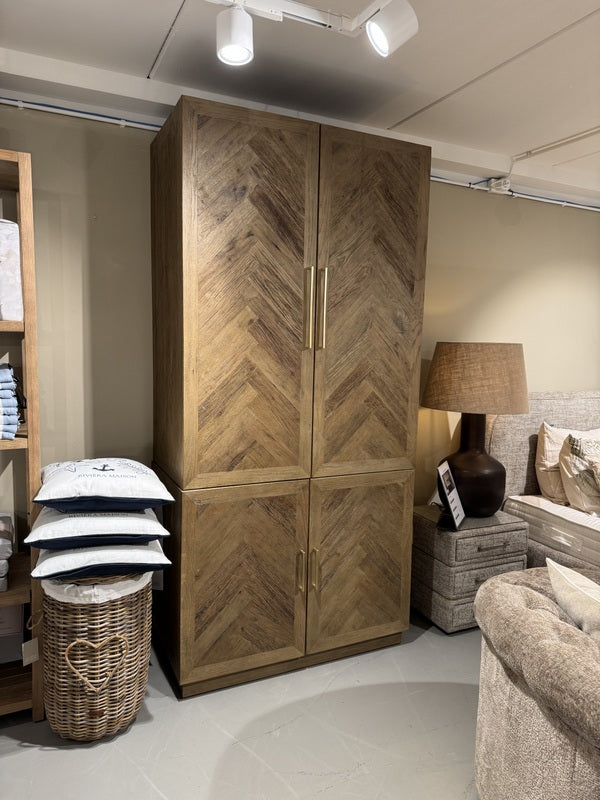 Kleiderschrank Alt-Eiche, Schrank Eiche, Breite 120 cm