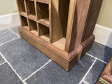 Weinschrank Holz Teak, Weinregal Teak, Breite 60 cm