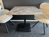 Bistrotisch Keramik-Metall, Bistrotisch taupe, Maße 80x80 cm