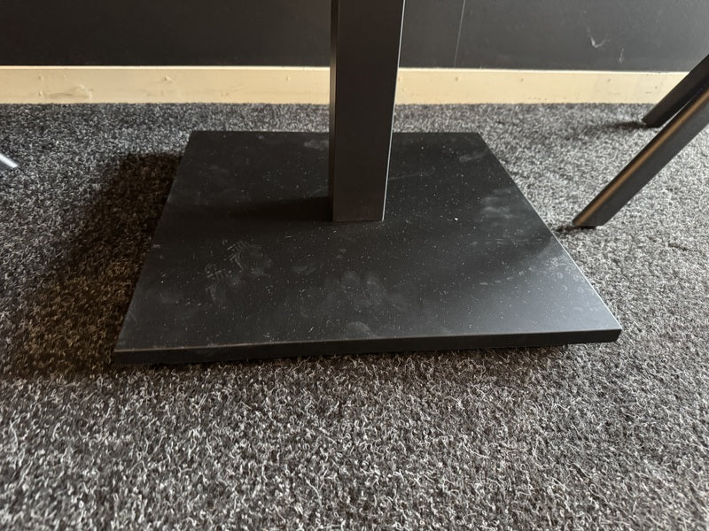 Bistrotisch Keramik-Metall, Bistrotisch taupe, Maße 80x80 cm
