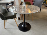 Bistrotisch rund Keramik-Metall, Bistrotisch taupe, Durchmesser 80 cm