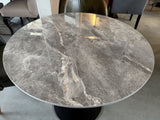 Bistrotisch rund Keramik-Metall, Bistrotisch taupe, Durchmesser 80 cm