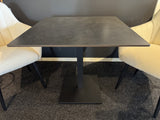 Bistrotisch Keramik-Metall, Bistrotisch anthrazit, Maße 80x80 cm