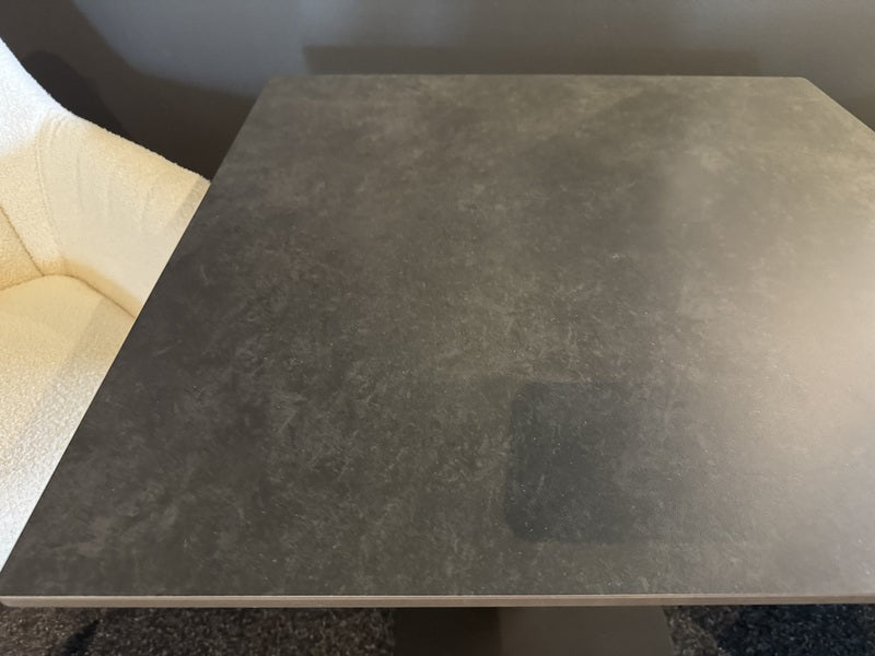 Bistrotisch Keramik-Metall, Bistrotisch anthrazit, Maße 80x80 cm