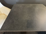 Bistrotisch Keramik-Metall, Bistrotisch anthrazit, Maße 80x80 cm