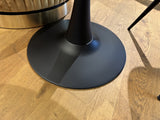 Bistrotisch rund Keramik-Metall, Bistrotisch weiß-grau rund, Durchmesser 70 cm