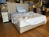 Bett beige mit Stauraum, Polsterbett mit Stauraum, Breite 180 cm