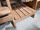 Gartensessel Teak 2er Set, Gartensessel Adirondack Holz massiv