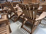 Gartensessel Teak 2er Set, Gartensessel Adirondack Holz massiv