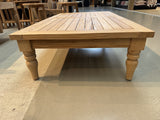 Garten-Couchtisch Teak, Gartentisch Holz massiv, Länge 130 cm