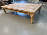 Garten-Couchtisch Teak, Gartentisch Holz massiv, Länge 130 cm