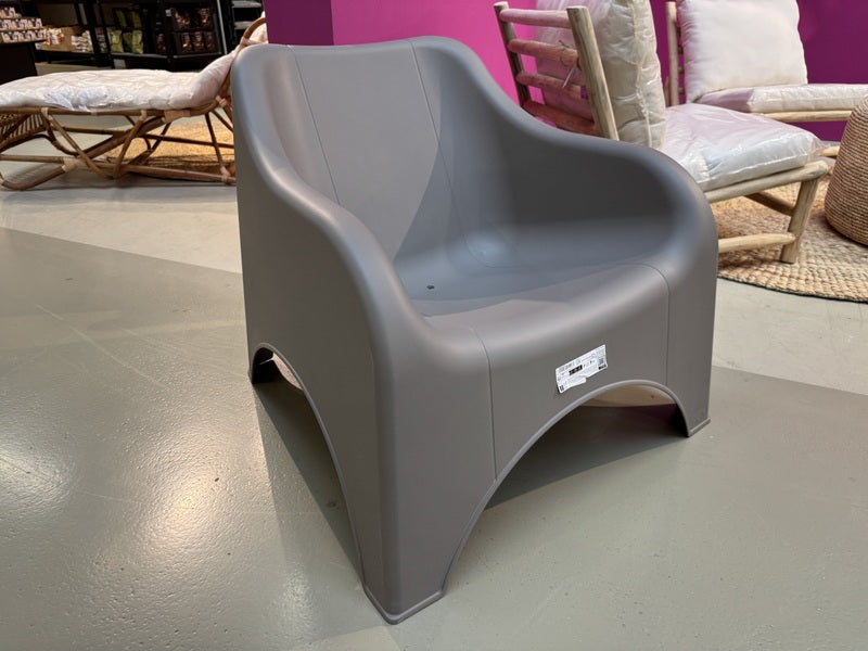 Gartensessel taupe-grau, Gartenlounge-Sessel grau