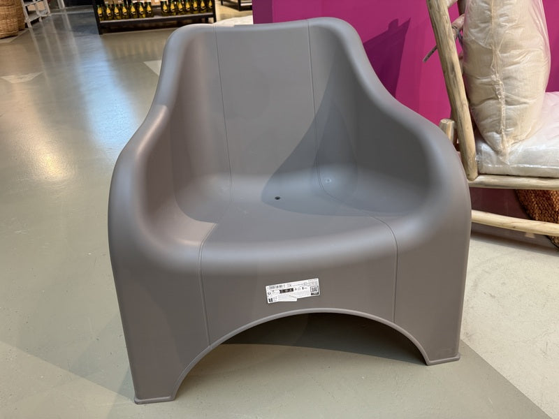 Gartensessel taupe-grau, Gartenlounge-Sessel grau