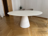 Esstisch rund weiß, runder Esstisch weiß, Tisch weiß, Durchmesser 129 cm