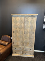Kleiderschrank Massivholz, Schrank Holz, Breite 100 cm