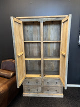Kleiderschrank Massivholz, Schrank Holz, Breite 100 cm