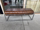 Sitzbank braun, Bank Industriedesign braun, Breite 120 cm