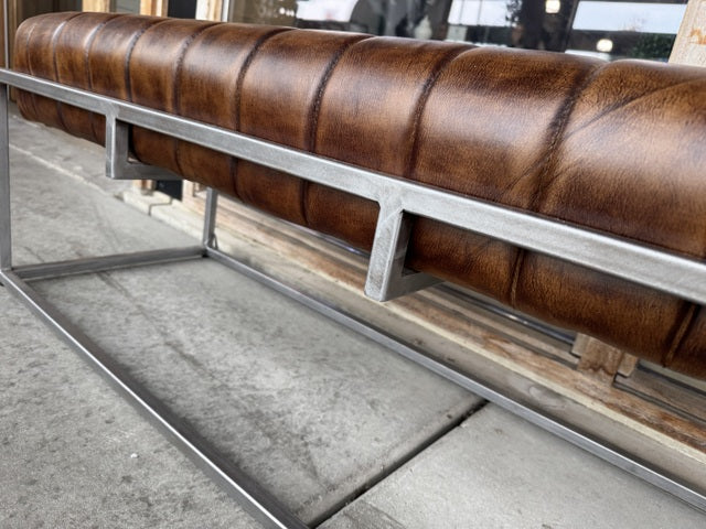 Sitzbank braun, Bank Industriedesign braun, Breite 120 cm