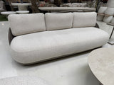 Lounge 3er Set Champagne, Gartenlounge Sofa-Sessel braun-Champagne