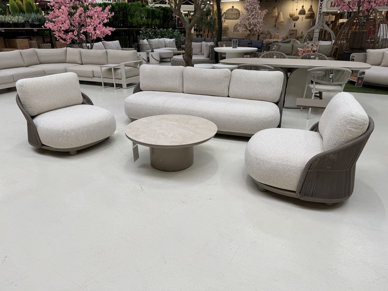 Gartensofa 3-Sitzer taupe, Breite 222 cm